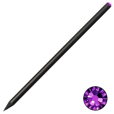 Карандаш чернографитовый Brunnen Style, инкрустирован кристаллом, 18 см, черный Фиолетовый - 11